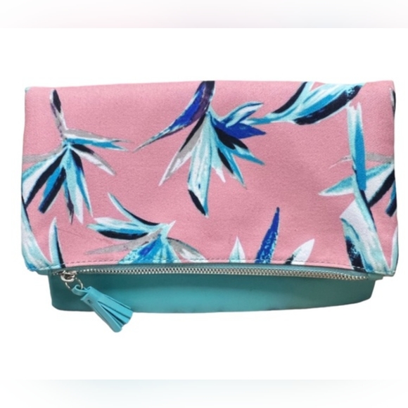 Rachael Pally Reversible Floral Clutch EUC - Picture 1 of 12